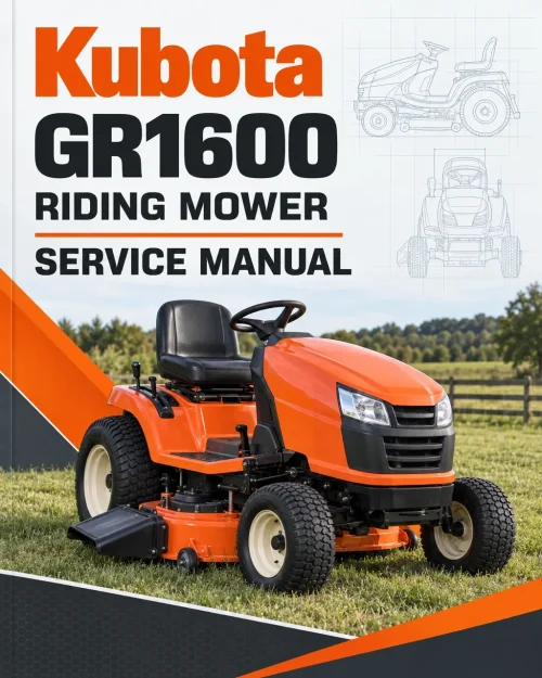 Kubota GR1600 Riding Mower Service Manual Kubota GR1600 Riding Mower Service Manual