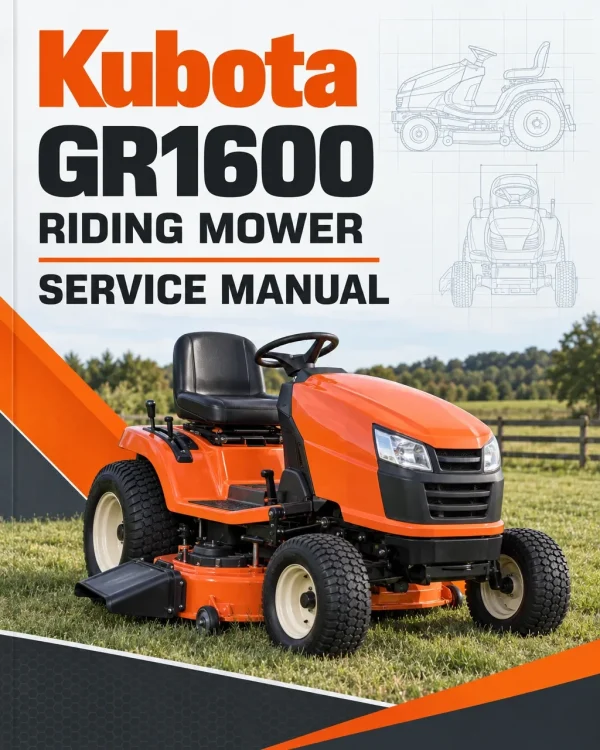 Kubota GR1600 Riding Mower Service Manual