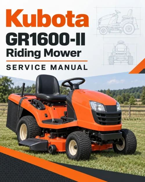 Kubota GR1600-II Riding Mower Service Manual Kubota GR1600-II Riding Mower Service Manual