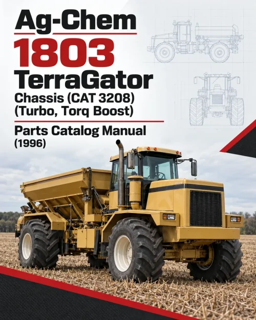 Ag-Chem 1803 TerraGator Chassis (CAT 3208) (Turbo, Torq Boost) Parts Catalog Manual (1996)