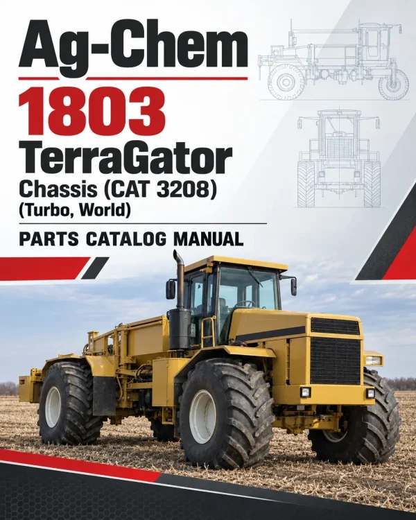Ag-Chem 1803 TerraGator Chassis (CAT 3208) (Turbo, World) Parts Catalog Manual (1996)