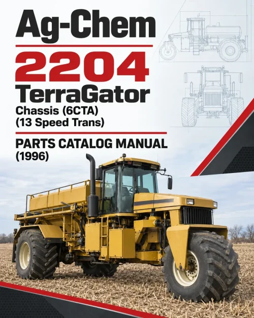 Ag-Chem 2204 TerraGator Chassis (6CTA) (13 Speed Trans) Parts Catalog Manual (1996)
