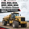 Ag-Chem 8103, 8104, 8144, 8203, 8204, 8244 TerraGator Chassis Repair Time Schedule Manual Ag-Chem 8103, 8104, 8144, 8203, 8204, 8244 TerraGator Chassis Repair Time Schedule Manual