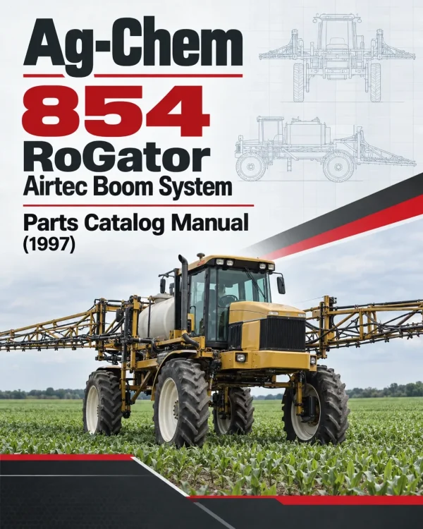 Ag-Chem 854 RoGator Airtec Boom System Parts Catalog Manual (1997)