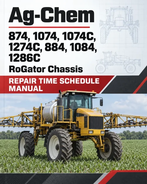 Ag-Chem 874, 1074, 1074C, 1274C, 884, 1084, 1286C RoGator Chassis Repair Time Schedule Manual Ag-Chem 874, 1074, 1074C, 1274C, 884, 1084, 1286C RoGator Chassis Repair Time Schedule Manual