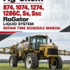 Ag-Chem 874, 1074, 1274, 1286C, Ss, Ssc RoGator Liquid System Repair Time Schedule Manual