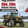 Ag-Chem 994, 1194 RoGator Chassis Parts Catalog Manual (2011) (SN ..WXX1001 - ..WXX9999)