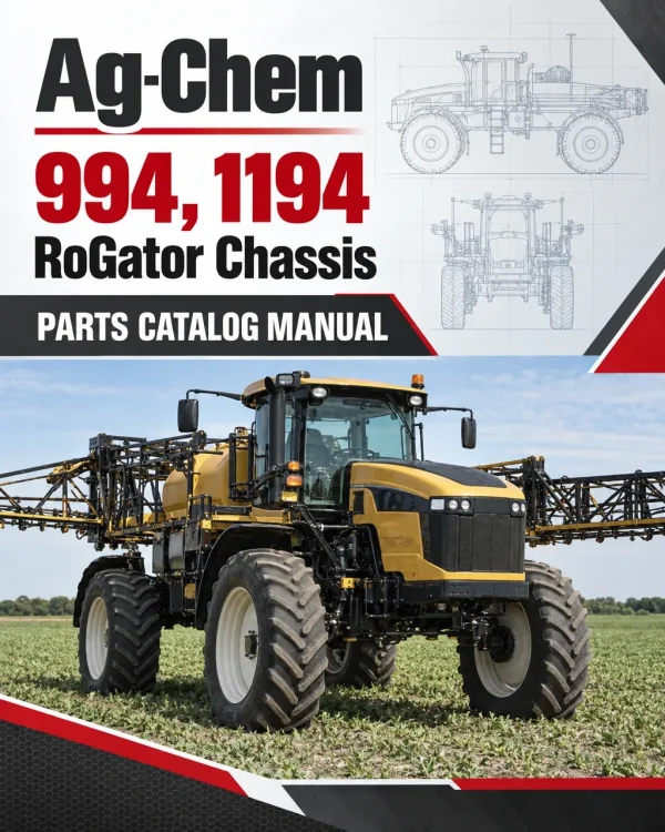Ag-Chem 994, 1194 RoGator Chassis Parts Catalog Manual (2011) (SN ..WXX1001 - ..WXX9999)