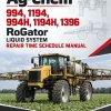Ag-Chem 994, 1194, 994H, 1194H, 1396 RoGator Liquid System Repair Time Schedule Manual