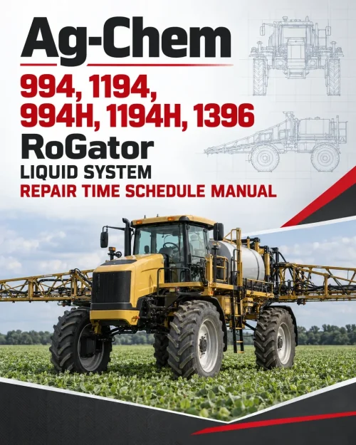 Ag-Chem 994, 1194, 994H, 1194H, 1396 RoGator Liquid System Repair Time Schedule Manual