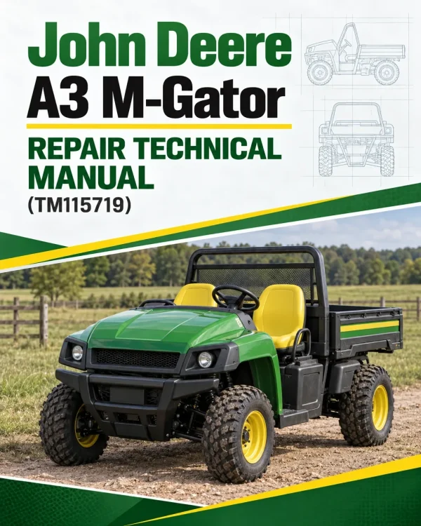 John Deere A3 M-Gator Repair Technical Manual (TM115719) John Deere A3 M-Gator Repair Technical Manual (TM115719)