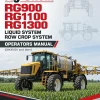 Ag-Chem RG900, RG1100, RG1300 Liquid System Row Crop System Operators Manual (English) (DXXX1001 and later)