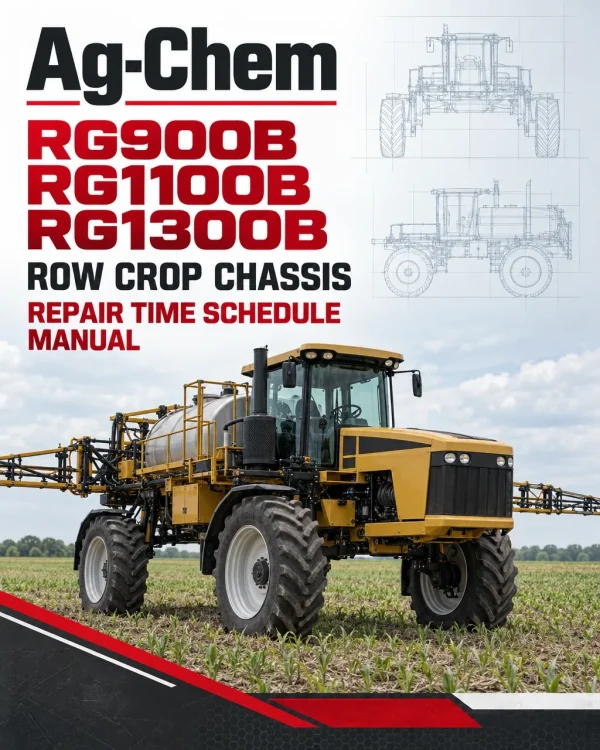 Ag-Chem RG900B, RG1100B, RG1300B Row Crop Chassis Repair Time Schedule Manual