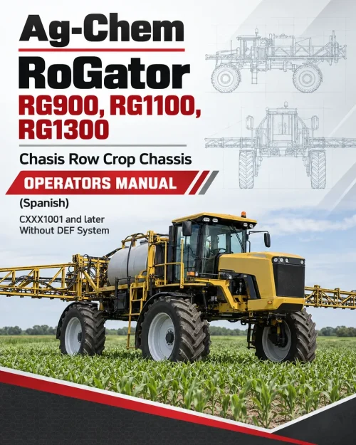Ag-Chem RoGator RG900, RG1100, RG1300 Chasis Row Crop Chassis Operators Manual (Spanish) CXXX1001 and later Without DEF System Ag-Chem RoGator RG900, RG1100, RG1300 Chasis Row Crop Chassis Operators Manual (Spanish) CXXX1001 and later Without DEF System