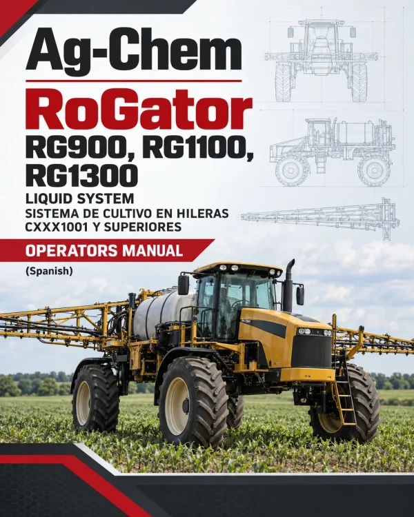 Ag-Chem RoGator RG900, RG1100, RG1300 Liquid System Sistema De Cultivo En Hileras CXXX1001 Y Superiores Operators Manual (Spanish)