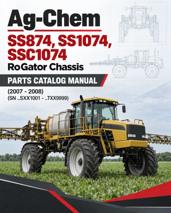 Ag-Chem SS874, SS1074, SSC1074 RoGator Chassis Parts Catalog Manual (2007 - 2008) (SN ..SXX1001 - ..TXX9999)