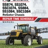 Ag-Chem SS874, SS1074, SSC1074, SS884, SS1084, SSC1084 RoGator Chassis Repair Time Schedule Manual Ag-Chem SS874, SS1074, SSC1074, SS884, SS1084, SSC1084 RoGator Chassis Repair Time Schedule Manual