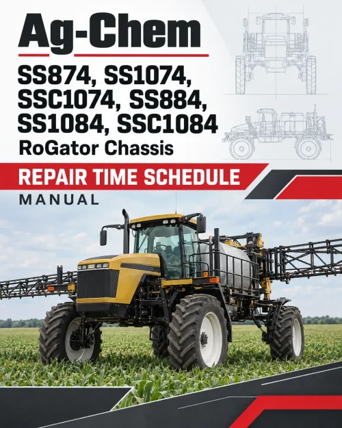 Ag-Chem SS874, SS1074, SSC1074, SS884, SS1084, SSC1084 RoGator Chassis Repair Time Schedule Manual Ag-Chem SS874, SS1074, SSC1074, SS884, SS1084, SSC1084 RoGator Chassis Repair Time Schedule Manual