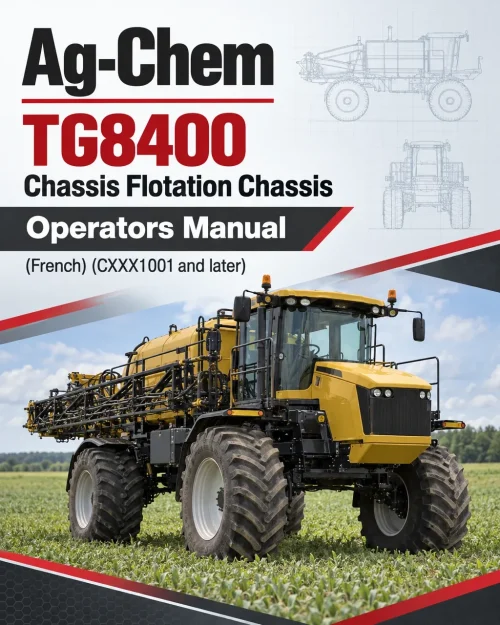 Ag-Chem TG8400 Chassis Flotation Chassis Operators Manual (French) (CXXX1001 and later) Ag-Chem TG8400 Chassis Flotation Chassis Operators Manual (French) (CXXX1001 and later)