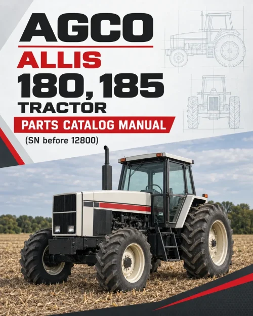 AGCO Allis 180, 185 Tractor Parts Catalog Manual (SN before 12800)