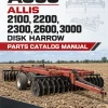 AGCO Allis 2100, 2200, 2300, 2600, 3000 Disk Harrow Parts Catalog Manual