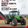 AGCO Allis 6250 VF, 6260 FV, 6275 F and Deutz-Fahr DX 3.30VF, DX 3.50VF Tractor Parts Catalog Manual
