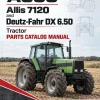 AGCO Allis 7120 and Deutz-Fahr DX 6.50 Tractor Parts Catalog Manual