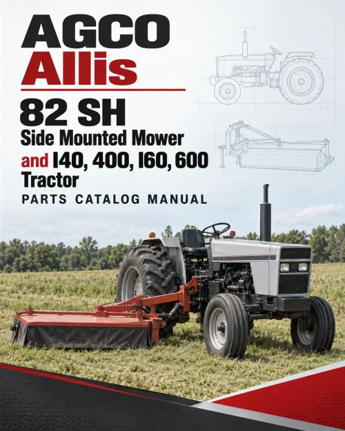 AGCO Allis 82 SH Side Mounted Mower and I40, 400, I60, 600 Tractor Parts Catalog Manual AGCO Allis 82 SH Side Mounted Mower and I40, 400, I60, 600 Tractor Parts Catalog Manual