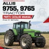 AGCO Allis 9755, 9765 Tractor Parts Catalog Manual (From "K" SN Prefix)