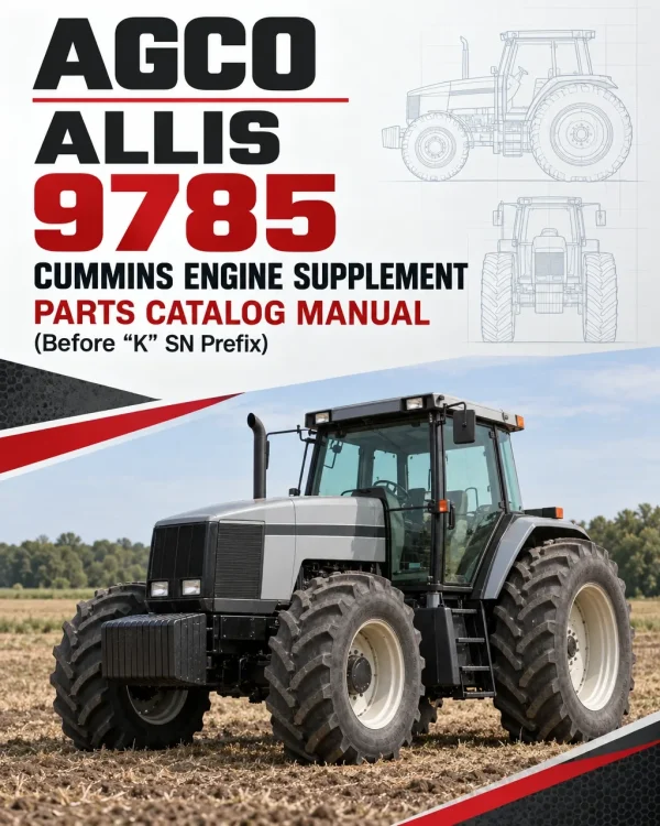 AGCO Allis 9785 Cummins Engine Supplement Parts Catalog Manual (Before "K" SN Prefix) AGCO Allis 9785 Cummins Engine Supplement Parts Catalog Manual (Before "K" SN Prefix)