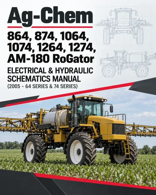 Ag-Chem 864, 874, 1064, 1074, 1264, 1274, AM-180 RoGator Electrical & Hydraulic Schematics Manual (2005 - 64 Series & 74 Series) Ag-Chem 864, 874, 1064, 1074, 1264, 1274, AM-180 RoGator Electrical & Hydraulic Schematics Manual (2005 - 64 Series & 74 Series)