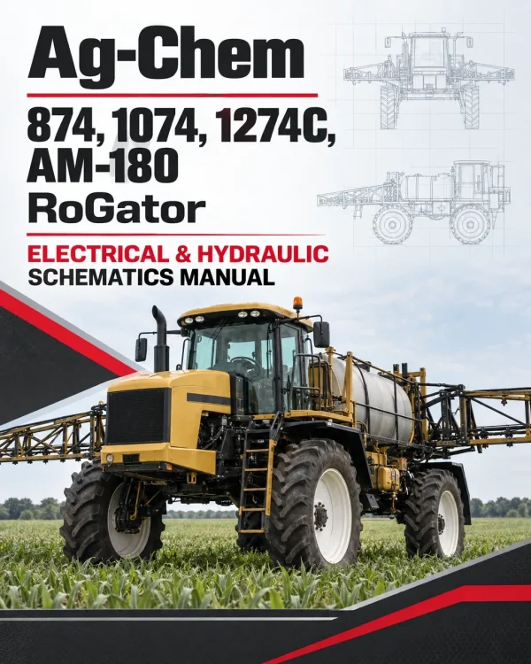 Ag-Chem 874, 1074, 1274C, AM-180 RoGator Electrical & Hydraulic Schematics Manual (2006 - 74 Series) Ag-Chem 874, 1074, 1274C, AM-180 RoGator Electrical & Hydraulic Schematics Manual (2006 - 74 Series)