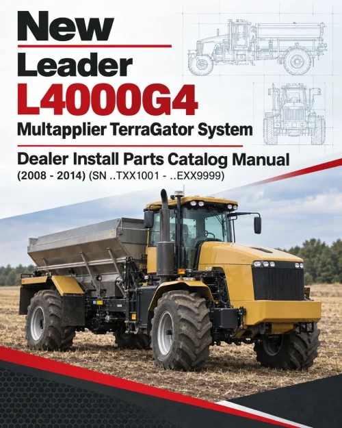 New Leader L4000G4 Multapplier TerraGator System Dealer Install Parts Catalog Manual (2008 - 2014) (SN ..TXX1001 - ..EXX9999) New Leader L4000G4 Multapplier TerraGator System Dealer Install Parts Catalog Manual (2008 - 2014) (SN ..TXX1001 - ..EXX9999)