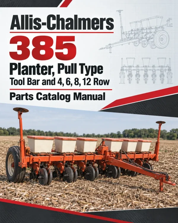 Allis-Chalmers 385 Planter, Pull Type, Tool Bar and 4, 6, 8, 12 Row Parts Catalog Manual