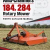 Allis-Chalmers 184, 284 Rotary Mower Parts Catalog Manual