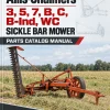 Allis-Chalmers 3, 5, 7, B, C, B-Ind, WC Sickle Bar Mower Parts Catalog Manual