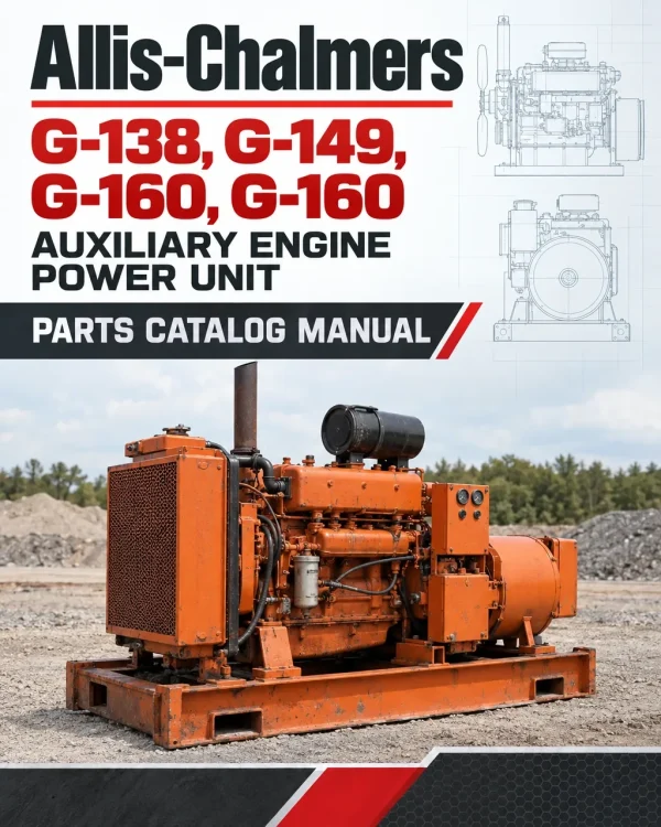 Allis-Chalmers G-138, G-149, G-160, G-160 Auxiliary Engine Power Unit Parts Catalog Manual Allis-Chalmers G-138, G-149, G-160, G-160 Auxiliary Engine Power Unit Parts Catalog Manual