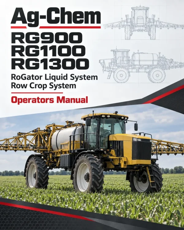 Ag-Chem RG900, RG1100, RG1300 RoGator Liquid System Row Crop System Operators Manual