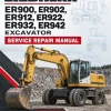 Liebherr ER900, ER902, ER912, ER922, ER932, ER942 Excavator Service Repair Manual