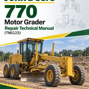 John Deere 770 Motor Grader Repair Technical Manual (TM1123)