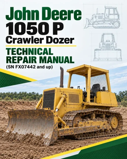 John Deere 1050 P Crawler Dozer Technical Repair Manual (SN FX07442 and up)