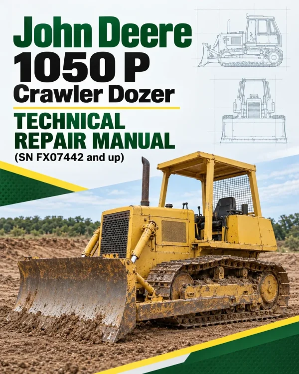 John Deere 1050 P Crawler Dozer Technical Repair Manual (SN FX07442 and up)