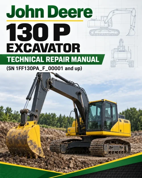 John Deere 130 P Excavator Technical Repair Manual (SN 1FF130PA_F_00001 and up)