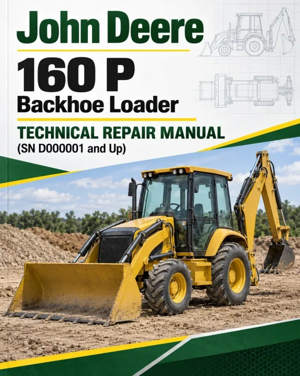 John Deere 160 P Backhoe Loader Technical Repair Manual (SN D000001 and Up)