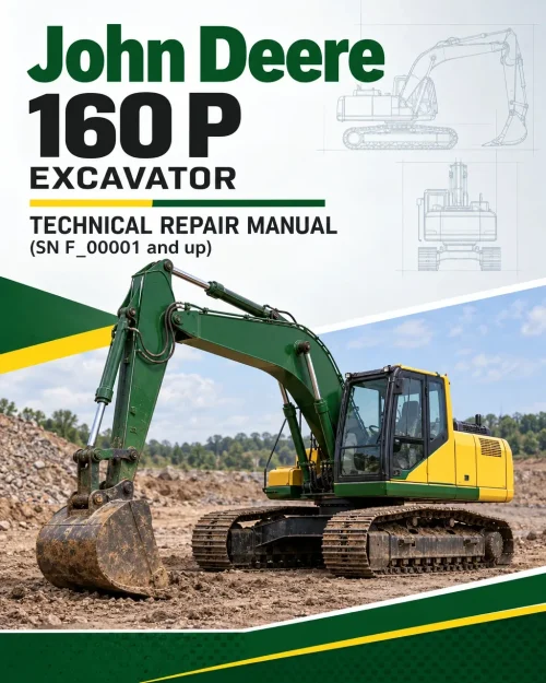 John Deere 160 P Excavator Technical Repair Manual (SN F_00001 and up)