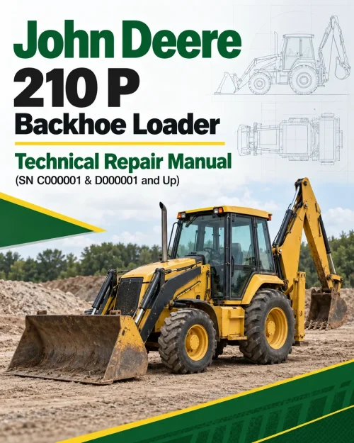 John Deere 210 P Backhoe Loader Technical Repair Manual (SN C000001 & D000001 and Up)
