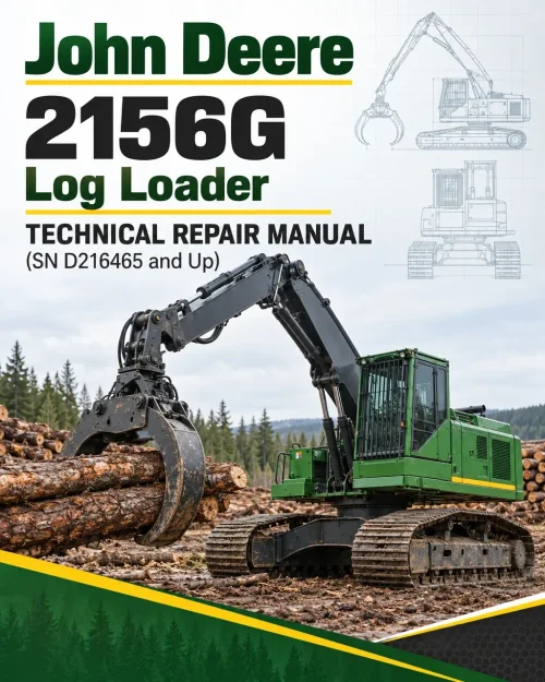 John Deere 2156G Log Loader Technical Repair Manual (SN D216465 and Up)