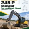 John Deere 245 P Excavator Technical Repair Manual (SN F000001 and Up)