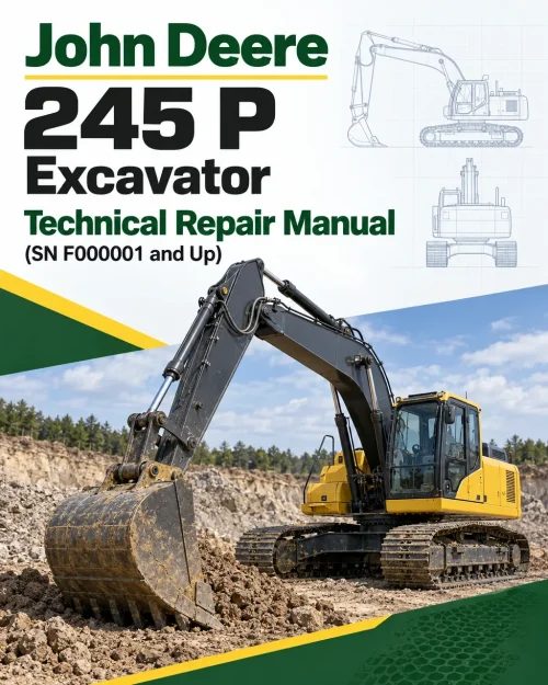 John Deere 245 P Excavator Technical Repair Manual (SN F000001 and Up)
