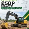 John Deere 250 P Excavator Technical Repair Manual (SN 1FF250PA_F_00001 and up)